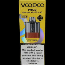 Load image into Gallery viewer, 15mL Vrizz Hybrid Pods 0.4/0.7ohm (2-Pack) - Switch between two resistance levels (0.4/0.7 ohm) to customize your vaping experience.