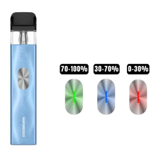Load image into Gallery viewer, The Vaporesso XROS 4 Mini Kit features an aluminum alloy and plastic design, 1000 mAh battery, and 30 watt maximum output. Enjoy a 3.0 mL e-liquid capacity, convenient USB type-C charging, and compatibility with repl