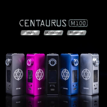 Load image into Gallery viewer, The Lost Vape Centaurus M100 Mod is customizable with a 3-in-1 jog dial control, sliding on/off switch, and magnetic snap-on panels. The compact design includes a 360° rotating wheel, LED battery indicator, and universal 510 connector for a top-notch experience. Its lightweight and durable frame is crafted from aircraft-grade aluminum and features an innovative tactile On/Off slider switch for quick activation.
