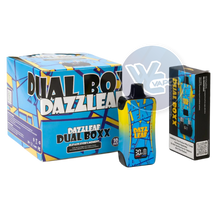Load image into Gallery viewer, Get the ultimate vaping experience with DazzLeaf - Dual Boxx (Dual Cartridge Mod). Features include preheat mode, 4 voltage settings, and an LED screen for monitoring battery, voltage, and puffs. Compatible with cartridges up to 15mm in size. Available in 3 mode options and can be used with auto-draw or power button function.