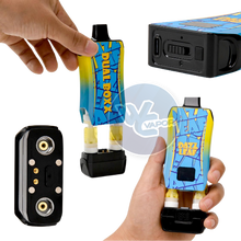 Load image into Gallery viewer, The DazzLeaf - Dual Boxx is a compact device with an LED screen, preheat mode, four voltage settings, and multiple safety features. It can hold two 510 cartridges and has three mode options. The LED screen displays battery level, voltage, and puff counter. The mod is compatible with cartridges up to 15mm and has temperature settings of 2.4V, 3.0V, 3.6V, and 4.2V