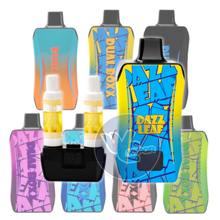 Load image into Gallery viewer, The DazzLeaf Dual Boxx is a discreet and powerful 510 battery that can hold two cartridges. Its elegant bar-style design offers reliable protection and a LED screen for monitoring, while also featuring preheat mode, four voltage settings, and multiple safety features. Enjoy ultimate convenience with the option to use cartridges together or separately.