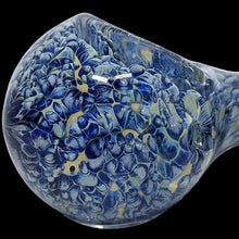 Load image into Gallery viewer, Blue and white ceramic bowl with floral patterns on a white background