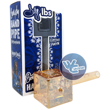 Load image into Gallery viewer, Dogg Lbs 4" Everyday Electro Plated Cube Hand Pipe - Gold (with packaging)