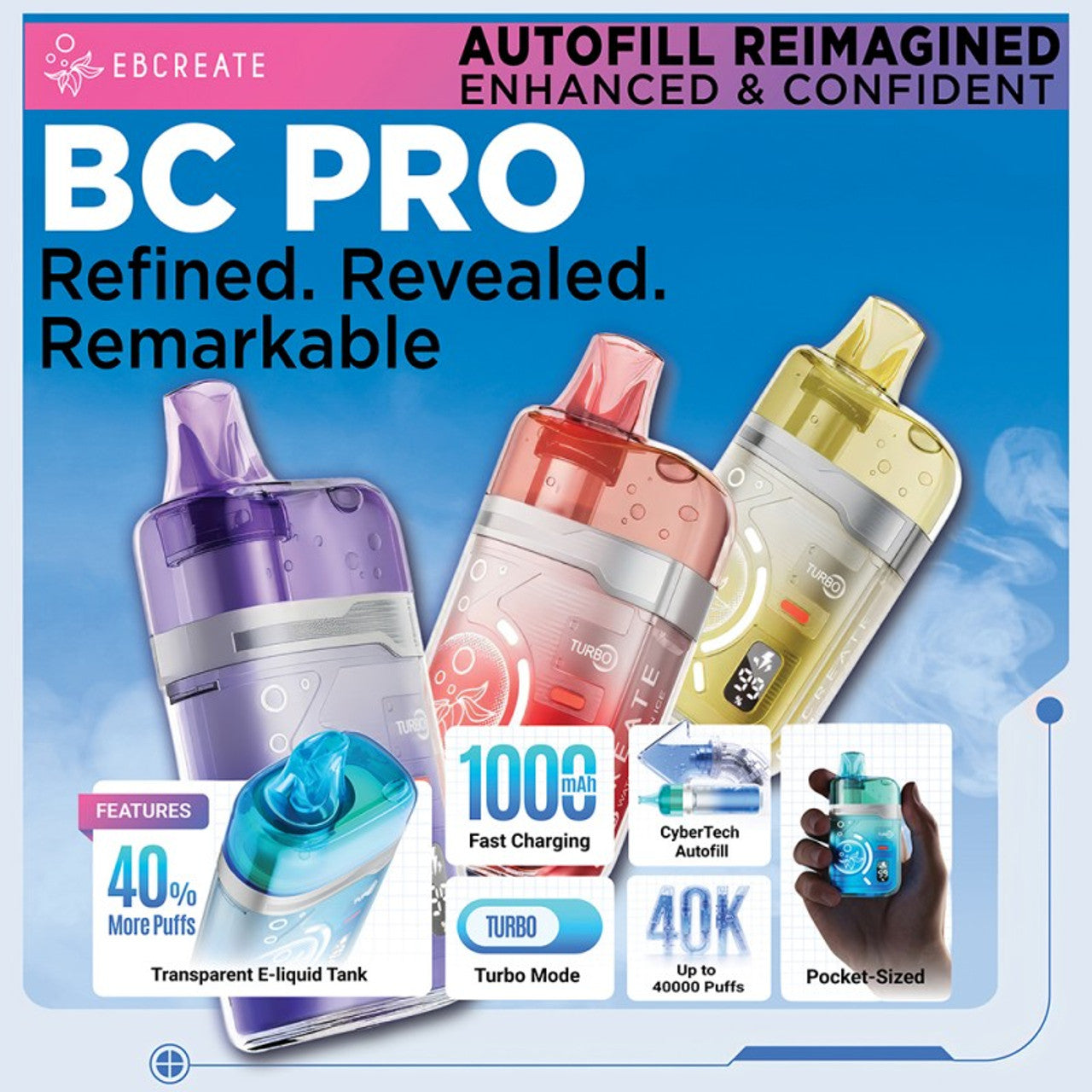EBCREATE BC PRO 40K Disposable | WC Vapor EBCREATE BC PRO 40K Disposable | WC Vapor