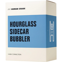 Load image into Gallery viewer, Human Grade 6" Hourglass Sidecar Bubbler - Box Packaging