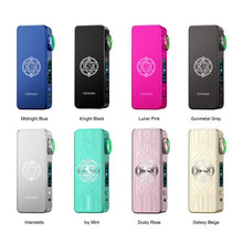 Load image into Gallery viewer, The Lost Vape Centaurus M100 Mod is redesigned for vaping enthusiasts with a user-friendly 18650 battery, customizable panels, and a compact 3-in-1 control system. The aircraft-grade aluminum frame is lightweight and durable, while the magnetic snap-on panels allow for easy personalization. The powerful QUEST 2.0 chipset and universal 510 connector provide top-notch performance, and the innovative On/Off slider switch makes for easy activation without any complications.