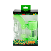 Load image into Gallery viewer, Ooze Stack Water Pipe - Glow in the Dark Green Packaging