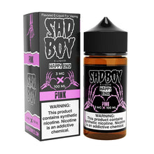Load image into Gallery viewer, Sadboy Pink Happy End is a blend of red raspberry and pink cotton candy (70/30 vg/pg)