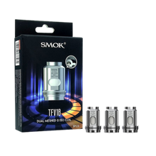 Load image into Gallery viewer, Smok TFV18 Coils Features: Dual Mesh Coil Design | 0.15ohm (100-110W) | Press-Fit Coil Installation