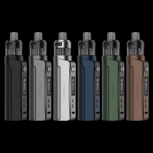 Load image into Gallery viewer, Row of 6 Vaporesso Gen PT 80s Pod Kits with digital displays on a black background