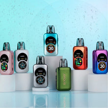 Load image into Gallery viewer, The Argus A Pod Kit has a dual-zone display, smart designs, customizable output power, and various safety features for an enhanced and personalized vaping experience. Enjoy flavorful vapor and track your usage habits with the included data display and reminders. The device also offers 30 days of leak-free standing, a long-lasting coil, and compatibility with a range of Argus Pod Cartridges for versatile vaping options.