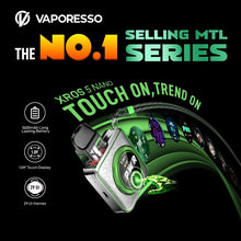 Load image into Gallery viewer, Vaporesso XROS 5 Nano vaping device with product features on a black background