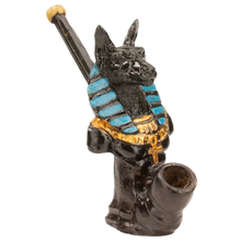 Load image into Gallery viewer, Hand Carved Resin Pipes anubis