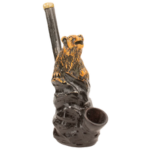 Load image into Gallery viewer, Hand Carved Resin Pipes bear