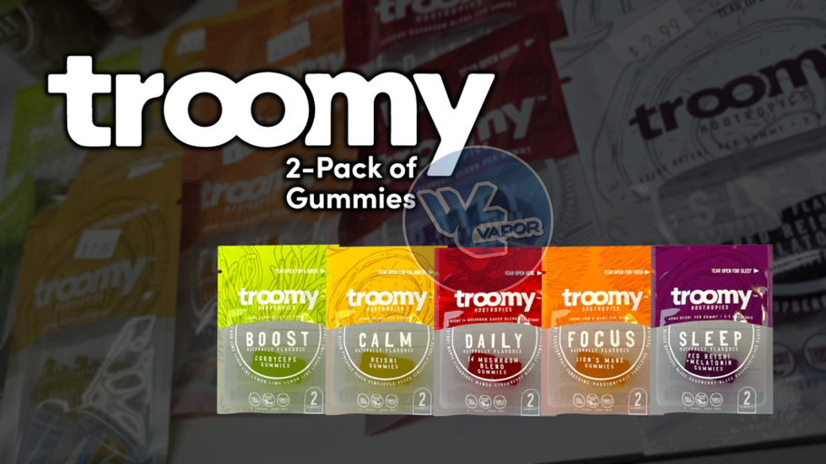 Now Available Online! Troomy Nootropic Mushroom Gummies (2-Pack)