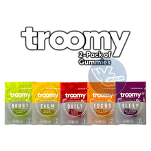 Load image into Gallery viewer, Energize and uplift yourself with a Troomy Nootropics Mushroom Gummies (2-Pack)! Packed with Reishi, Cordyceps, Chaga, and Lion&#39;s Mane, these gummies are perfect for boosting your daily routine. Don&#39;t miss out on this delicious and functional treat!
