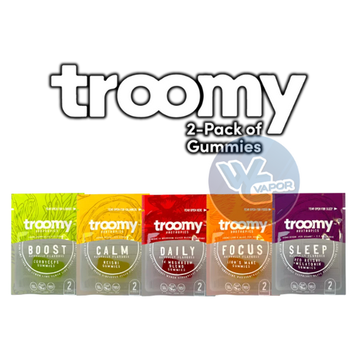 Energize and uplift yourself with a Troomy Nootropics Mushroom Gummies (2-Pack)! Packed with Reishi, Cordyceps, Chaga, and Lion's Mane, these gummies are perfect for boosting your daily routine. Don't miss out on this delicious and functional treat!