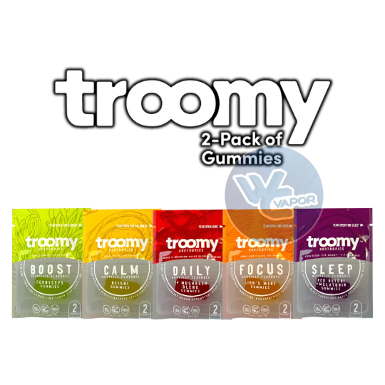 Energize and uplift yourself with a Troomy Nootropics Mushroom Gummies (2-Pack)! Packed with Reishi, Cordyceps, Chaga, and Lion's Mane, these gummies are perfect for boosting your daily routine. Don't miss out on this delicious and functional treat!