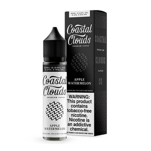 Apple Watermelon by Coastal Clouds is a fruity mix of apples and watermelon. (70/30 vg/pg)