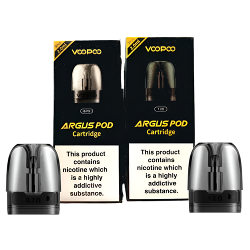 Voopoo Argus Pods are made for use with the Argus A Pod Kit, Argus Pod Kit, Argus P1 Pod Kit, and Argus Z Pod Kit.