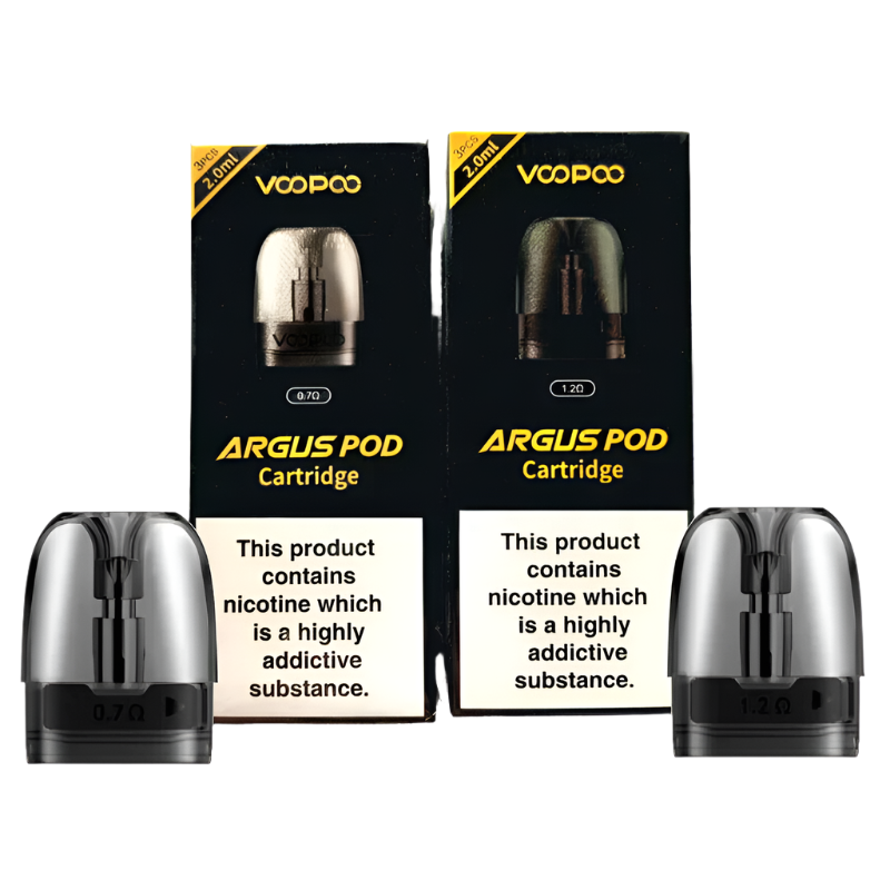 Voopoo Argus Pods are made for use with the Argus A Pod Kit, Argus Pod Kit, Argus P1 Pod Kit, and Argus Z Pod Kit.