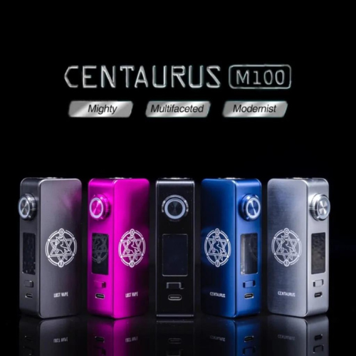 The Lost Vape Centaurus M100 Mod is customizable with a 3-in-1 jog dial control, sliding on/off switch, and magnetic snap-on panels. The compact design includes a 360° rotating wheel, LED battery indicator, and universal 510 connector for a top-notch experience. Its lightweight and durable frame is crafted from aircraft-grade aluminum and features an innovative tactile On/Off slider switch for quick activation.