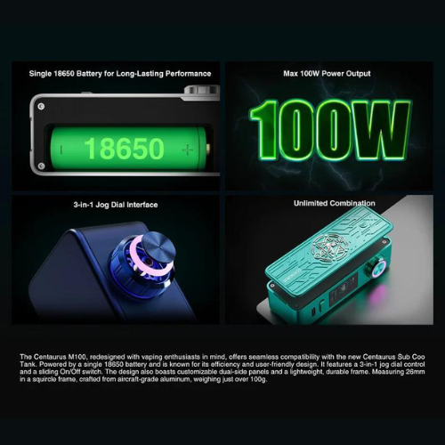 Lost Vape Centaurus M100 Mod | WC Vapor Lost Vape Centaurus M100 Mod | WC Vapor