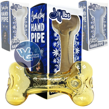 Load image into Gallery viewer, Dogg Lbs 4" Everyday Dogg Bone Hand Pipes (Gold, Blue and White)
