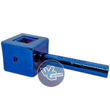 Load image into Gallery viewer, Dogg Lbs 4" Everyday Electro Plated Cube Hand Pipe - Blue (No packaging)
