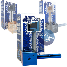 Load image into Gallery viewer, Dogg Lbs 4" Everyday Electro Plated Cube Hand Pipe - Blue, Gold, and Smoke
