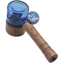Load image into Gallery viewer, Dogg Lbs 5" Wood &amp; Glass Sherlock Pipe 2
