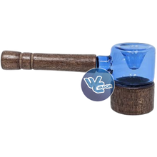 Load image into Gallery viewer, Dogg Lbs 5" Wood &amp; Glass Sherlock Pipe 3
