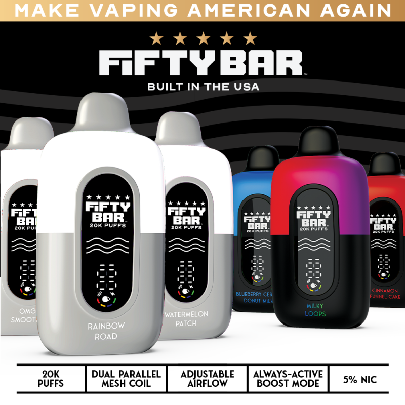 Fifty Bar 20K Disposable | WC Vapor