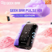 Load image into Gallery viewer, Enhance your vaping experience with the Geek Bar Pulse X 25K Slush Edition Disposable Vape. With 18ml of e-juice and up to 25,000 puffs, this device offers icy, slushie-inspired flavors. It also includes adjustable airflow and a 3D-curved LED screen for futuristic style. Perfect for on-the-go use. (Retain packaging for manufacturer support.)
