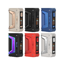 Load image into Gallery viewer, The Geekvape L200 Classic Mod is a highly adaptable device that works with dual 21700, 20700, or 18650 batteries. Constructed with sturdy zinc alloy and boasting an IP86 rating, it can endure minor impacts and accidents. Experience up to 200W power output and a modern 1.08&quot; full screen display featuring a new GUI design. Battery adapters are also provided for extra convenience.
