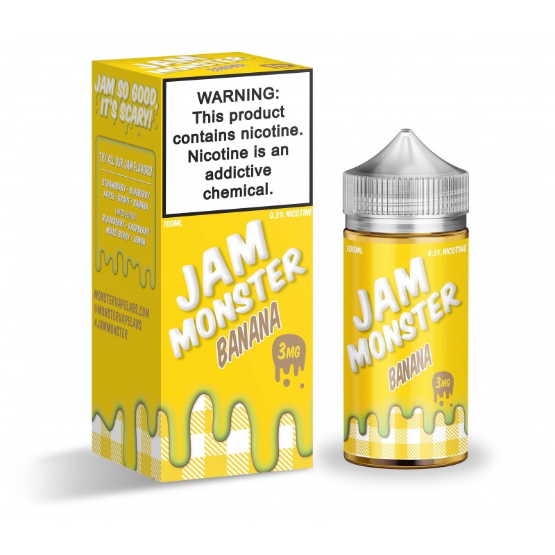 Banana by Jam Monster features sliced bananas on buttered toast. (70/30 vg/pg)
