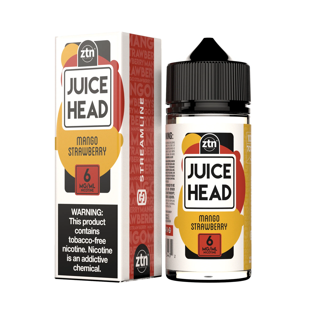 Mango Strawberry by Juice Head is is a sweet blend of luscious strawberries and ripe mangos. (70/30 vg/pg)