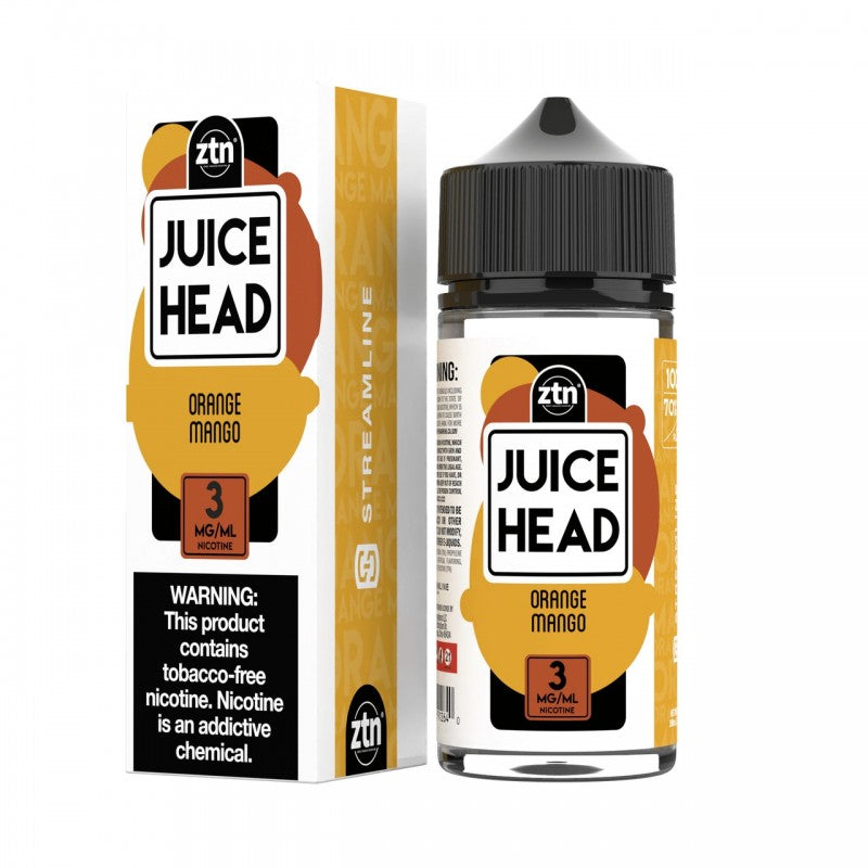 Orange Mango by Juice Head is citrus blend of sweet and sour oranges and ripe mangos. (70/30 vg/pg)