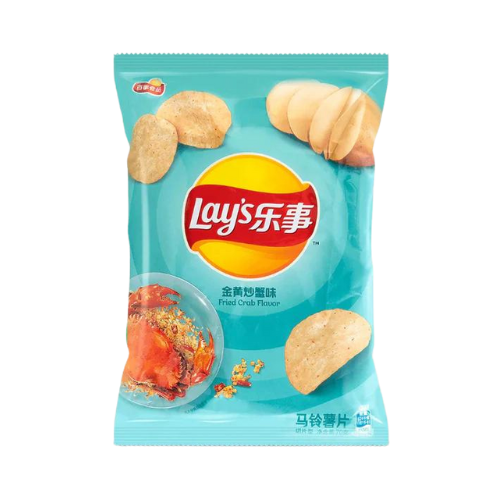 Fulfill your cravings and satisfy your love for seafood with Lay's Fried Crab Chips. These chips are sure to delight your taste buds with a flavorful yet mild kick.