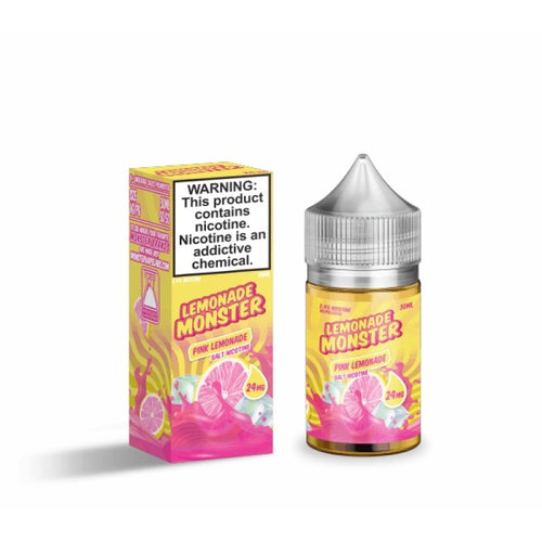 Pink Lemonade Salts by Lemonade Monster tastes like lemonade with a slight mixed berry twist. (50/50 vg/pg)