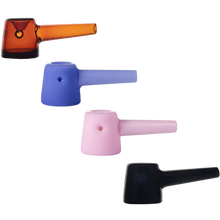 Load image into Gallery viewer, Set of four colorful smoking pipes on a clear background
