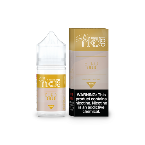 Euro Gold Salt by Naked 100 is a slightly sweet tobacco flavor with just a touch of honey. (50/50 vg/pg)