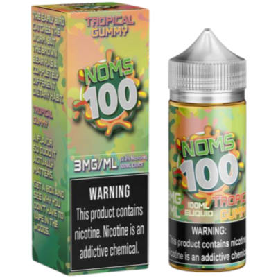 Discover a tropical paradise with Noms 100's - Tropical Gummy. Lotus Vaping has carefully blended juicy pineapples, mangoes, and nectarines to create a symphony of fruit flavors.