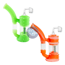 Load image into Gallery viewer, Discover the perfect blend of style and practicality with the Ooze Stack Water Pipe. This high-quality piece can be used as both a bong and a dab rig, with multiple glass chambers and a curved mouthpiece for a versatile smoking experience. Made with silicone and glass, it guarantees a smooth inhale for a thick cloud of smoke.
