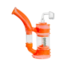 Load image into Gallery viewer, Ooze Stack Water Pipe - Orange/Clear - Dab Rig
