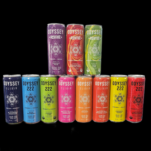 The Odyssey 222's Revive Series combines L-theanine, Lion's Mane, Cordyceps, and electrolytes to offer 𝐜𝐚𝐟𝐟𝐞𝐢𝐧𝐞-𝐟𝐫𝐞𝐞 natural energy. This vegan and non-GMO beverage comes in a variety of flavors including Strawberry Passion Fruit, each can providing a refreshing boost without the crash associated with traditional energy drinks. It's praised for supporting energy and focus, making it a popular choice for those seeking functional hydration.