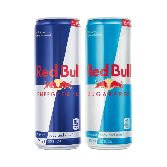 Red Bull Energy Drink (12oz) - Original and Sugar Free