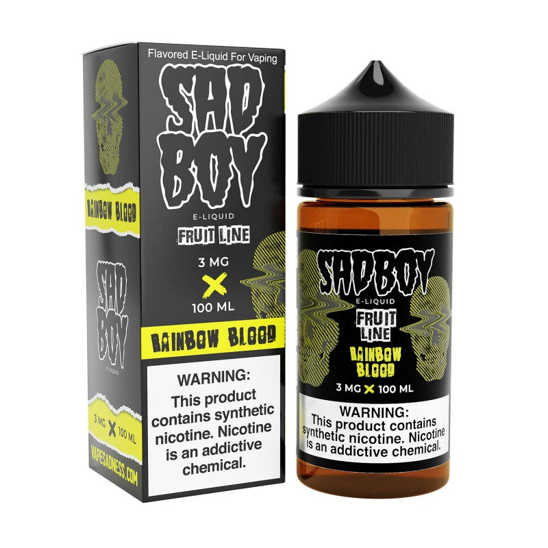 Sadboy Rainbow Blood is an assorted blend of tropical fruits. (70/30 vg/pg)