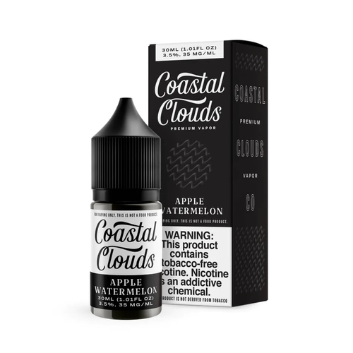 Apple Watermelon Salt by Coastal Clouds is a blend of apples and watermelons. (50/50 vg/pg)